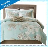 6 Piece Floral Sketch Polyester Comforter Bedding Set