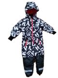 Letter Hooded Reflective Waterproof Jumpsuits/Overall/Raincoat for Baby/Children