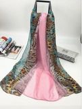 New Style 100%Polyester Faux Silk Leopard Degital Print Fashion Scarves