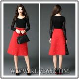 Latest Skirt Design Ladies Fashion Winter Wool Long Skirt