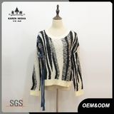 Women Zebra-Stripe Leisure Knitwear Pullover Sweater