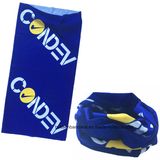 Customized Design Logo Printed Polyester Blue Seamless Magic Face Tube Scarf