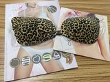 Strapless Self Adhesive Invisible Bra with Leopard Pattern