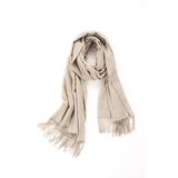 Solid Color Yakwool Long Scarf with Tassel (LS-YW-1003)