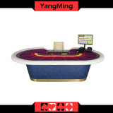 Professional Luxury Baccarat Poker Table with Chip Tray 9 Player Baccarat Poker Table Manufacture (YM-BA07)