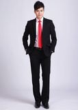 100% Wool Men's Wedding Dress Checks Custom Suit