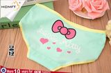 Wholesale Cotton Ventilate Sweet Button Decorated Young Girls Triangle Panties Girls Underwear Panty Models