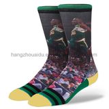 Popular Basketball Star Design Men Cotton Sock