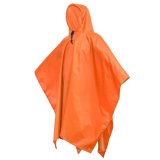 High Visibility Safety Orange Color Reflective Rain Coat Poncho