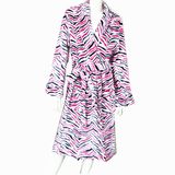 100% Polyester Fleece Bathrobe with Printing (YT-157)