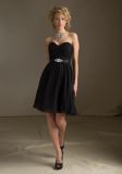 Short Black Chiffon Bridesmaid Fashion Dresses (FD3001)