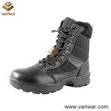 Durable Lightweight Military Combat Boots of Black Leather (WCB010)