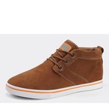 Fashion Brown High Cut Men Dress Shoes Suede Leather Shoes