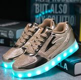 Children Kid Luminous Shoes Sport LED Light up School Trainer Shoes