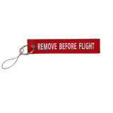 Wholesale New Embroidery Remove Before Flight Keychain for Clothes