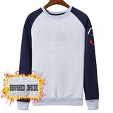 Fleece Polyetser Cotton Raglan Custom Crewneck Sweatshirt Men