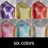 Plain Color Lace Dress Fabric Embroidery for Wedding