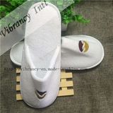 Disposable White Coral Fleece Hotel Slipper/Hotel Amenity Slipper