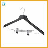 Female Wooden Skirt Hanger with Clips