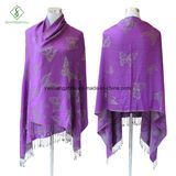 Hot Sell Pashmina Shawl Fashion Butterfly Printed Jacquard Scarf