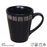Matte Black V-Shape Ceramic Mug