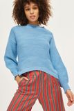 Ladies Lattice Back Funnel Neck Sweater