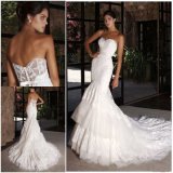 Mermaid Bridal Wedding Gown Lace Tulle Sheer Corset Sexy Wedding Dress H9036