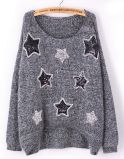 Star Paillette Loose Sweater