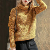 Women's Turtleneck Loose Sweater Crochet
