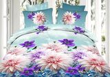 New Design Reactive Flower Printing 3D Bedding Set