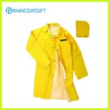 2PCS Yellow PVC/Polyester Raincoat