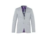 Grey Jacquard Suits Three-Piece Suit Fused Suit