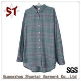 Wholesale Autumn Fashion Lattice Polo Collar Button Shirt