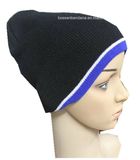 Factory Produce Customized Black Acrylic Warm Snowboarding Knitted Beanie