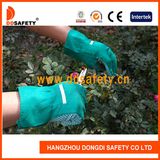 Ddsafety 2017 Green Color Cotton Gardening Band Cuff Dots Garden Glove