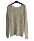 Spring Acrylic Lurex Wide Collar Knit Women Knitwear