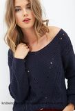 Women Hotsales Classic Cable Jersey Knitwear (W18-508)