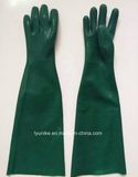 Long PVC Coatd Gloves Industrial Work Oil Resistant PVC Gloves