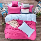 Plain Color Cotton Fabric Bedding Bed Cover
