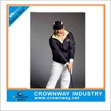 Man's Stand Collar Golf Jacket with Cutom Print Logo