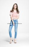 High Quality Fashion Clothes Patch Slim Denim Jeans Thin Pants