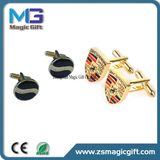 Wholesale Price Promotional High Quality Metal Cufflink with Soft Enamel