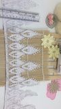 New Design 12.5cm Width Factory Stock Wholesale Embroidery Water Soluable Lace for Garments & Home Textiles & Curtains