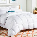 All-Season Reversible Down Alternative Quilted Comforter - Corner Duvet Tabs - Hypoallergenic - Plush Microfiber Fill - Box Stitched - Machine Washable