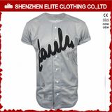 Best Price Polyester Popular Custom Button Down Baseball Jersey (ELTBJI-28)