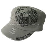 Grinding Washed Crystal Diamond Rhinestone Leisure Military Cap (TM1996)