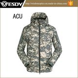 Outdoor Sharkskin Soft Shell Coats Jacket Hoodie Acu Camo