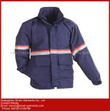 High Visibility Reflective Navy Blue Jacket Parka Safety Workwear (W375)