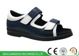 Wide Leather Sandal with Orthopedic Shoes Function for Preventing Foot Pain