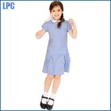 Round Neck Shirt Dress Uniform for Little Girl